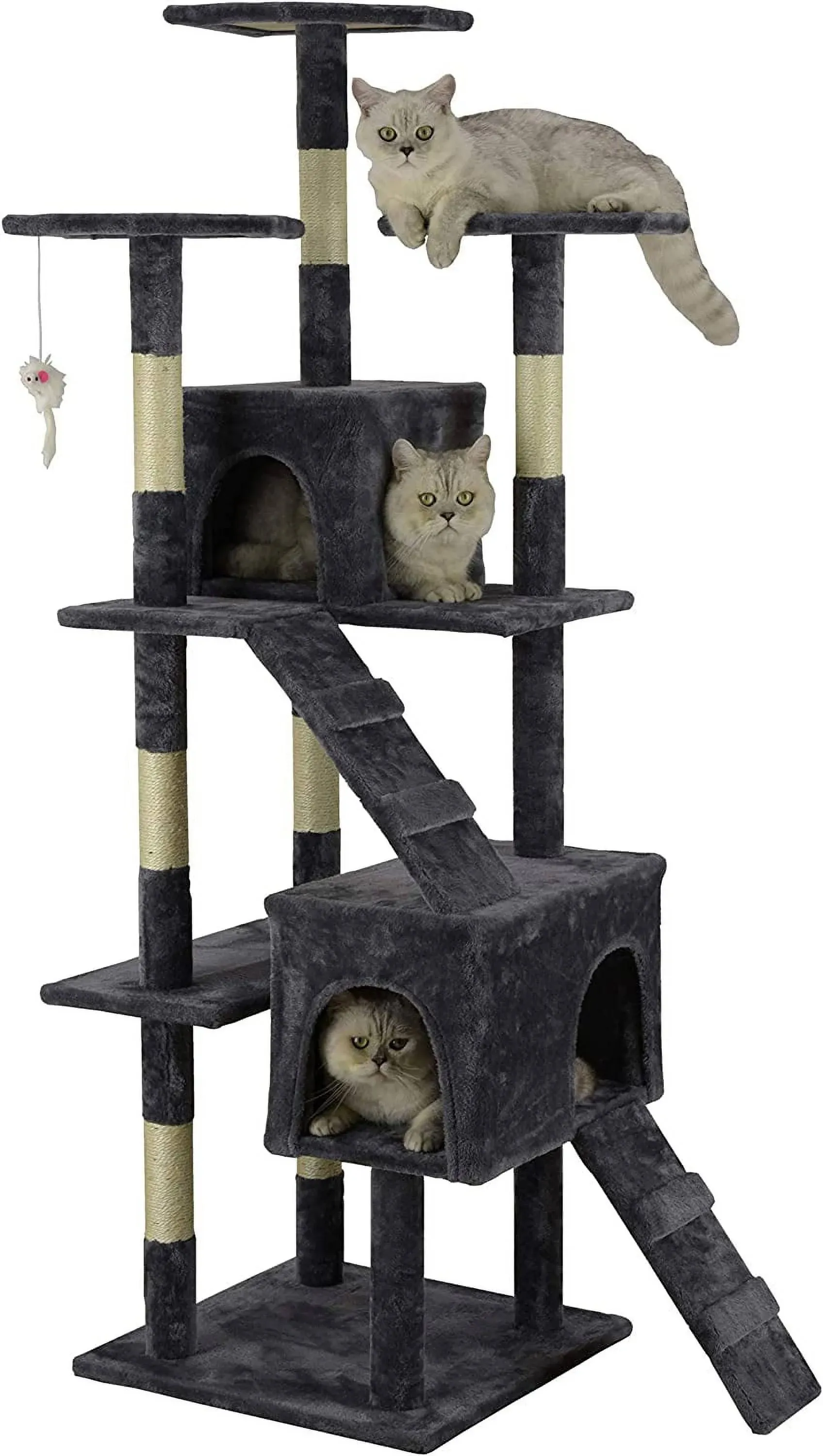 Go Pet Club 63 in. Economical Cat Tree with Sisal Scratching Posts