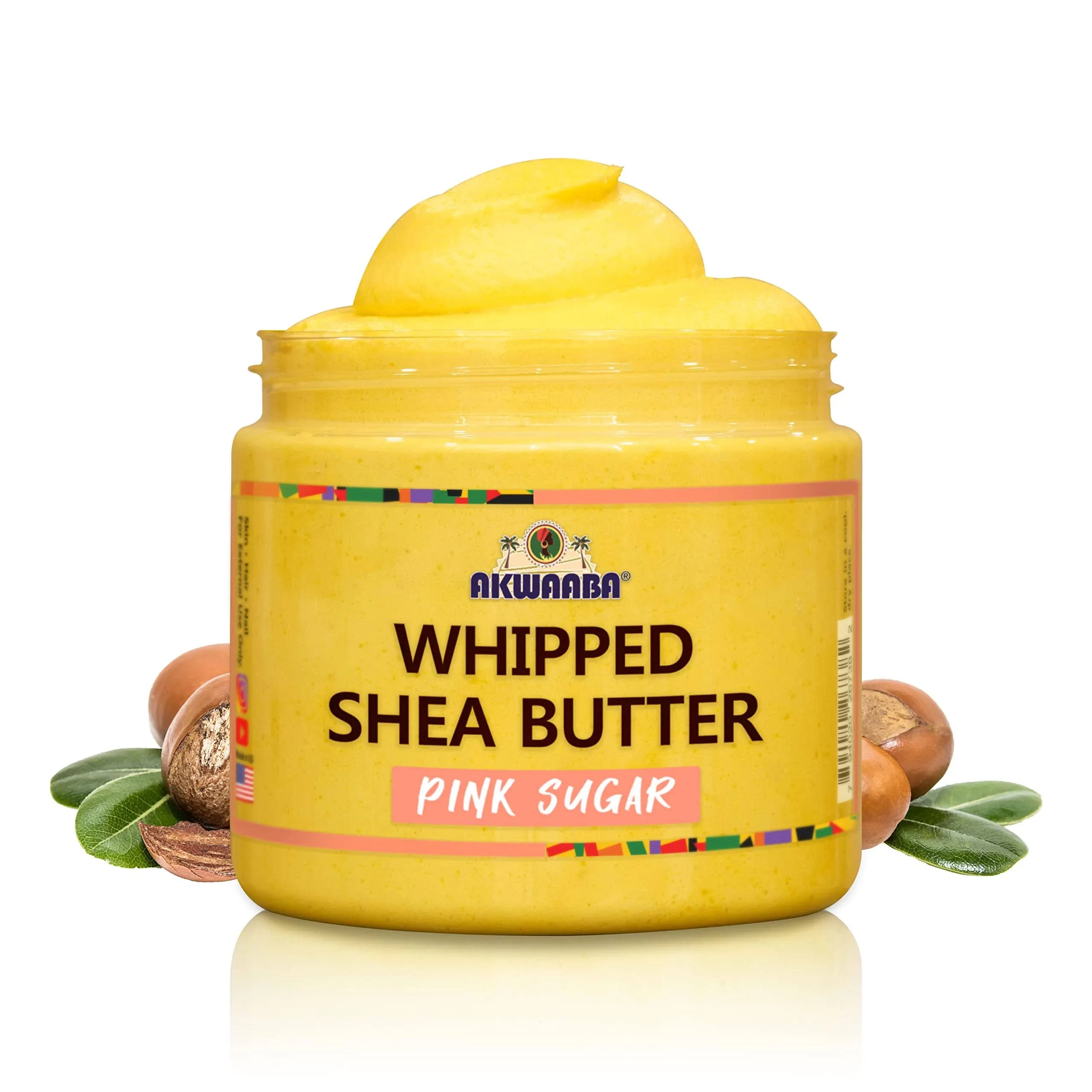 Akwaaba Whipped Shea Butter(Pink Sugar) 12oz