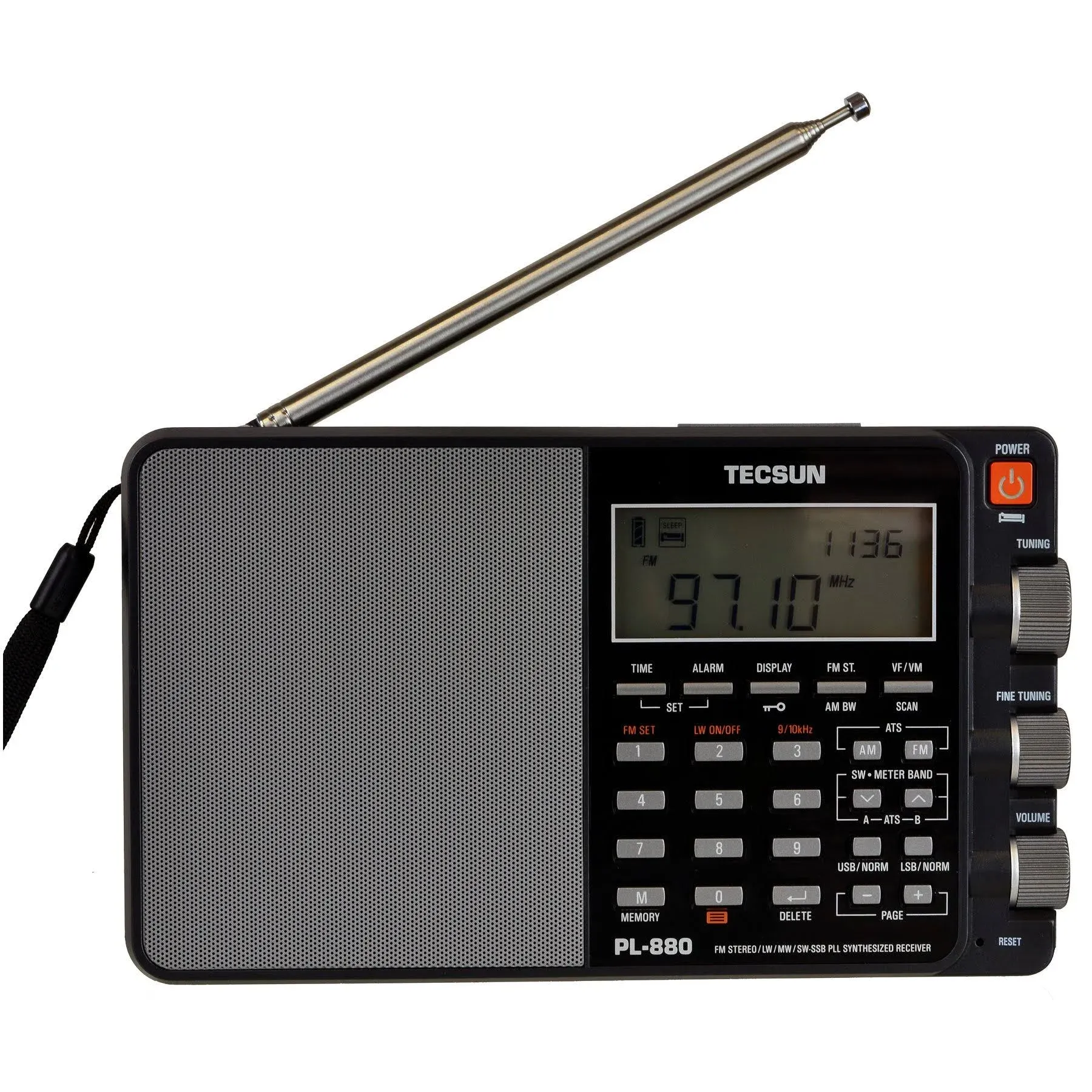 Tecsun PL880 Portable Digital PLL Dual Conversion AM/FM Longwave &amp; Shortwave...