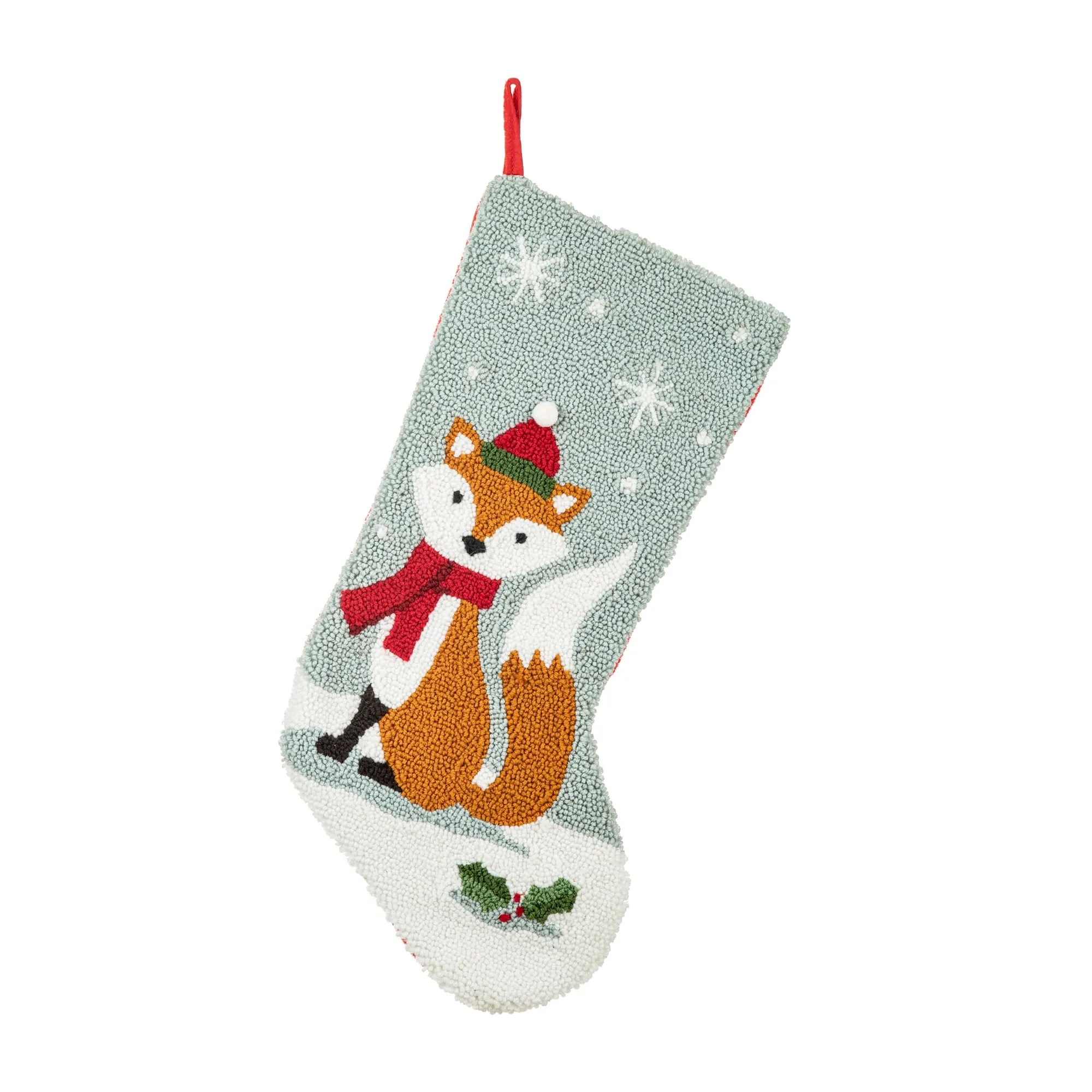 Glitzhome Christmas Reindeer Fox Cat Dog Warm Hooked Stocking