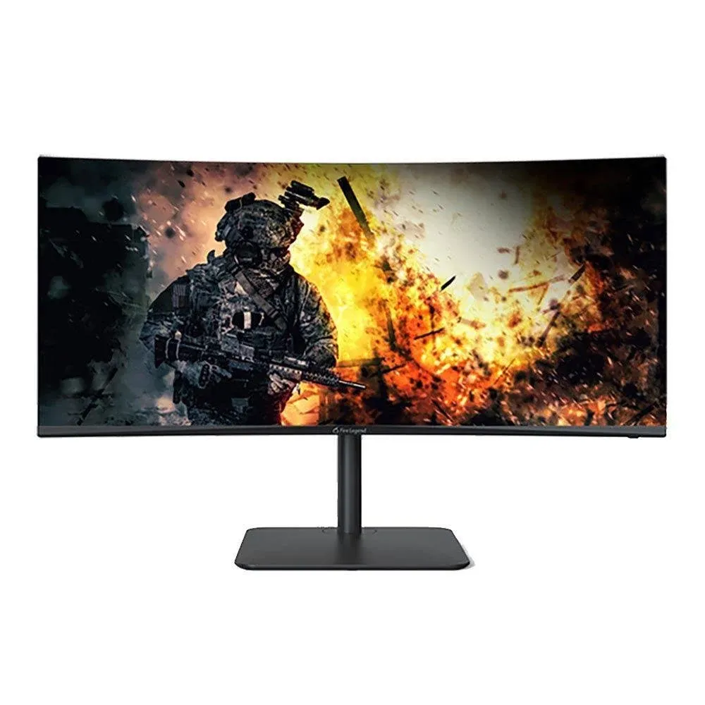 AOpen 34hc5cur Pbmiiphx 34" 1500R Curved Zero-Frame Uwqhd (3440 x 1440) VA Gaming Monitor AMD FreeSync Premium Technology Up to 144Hz 1ms 21:9 2 x HDM