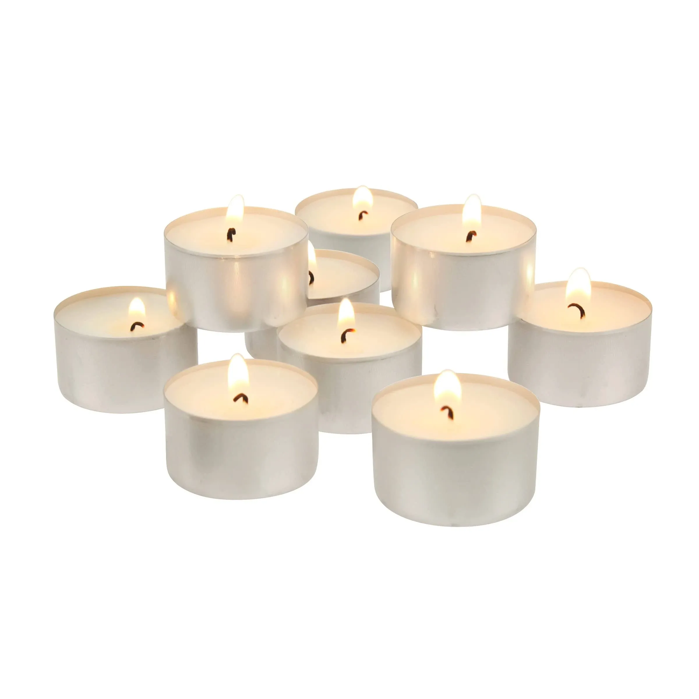 Stonebriar 100/200 Pack 6-7 hr Long Burning Unscented Tea Light Candles Set Bulk