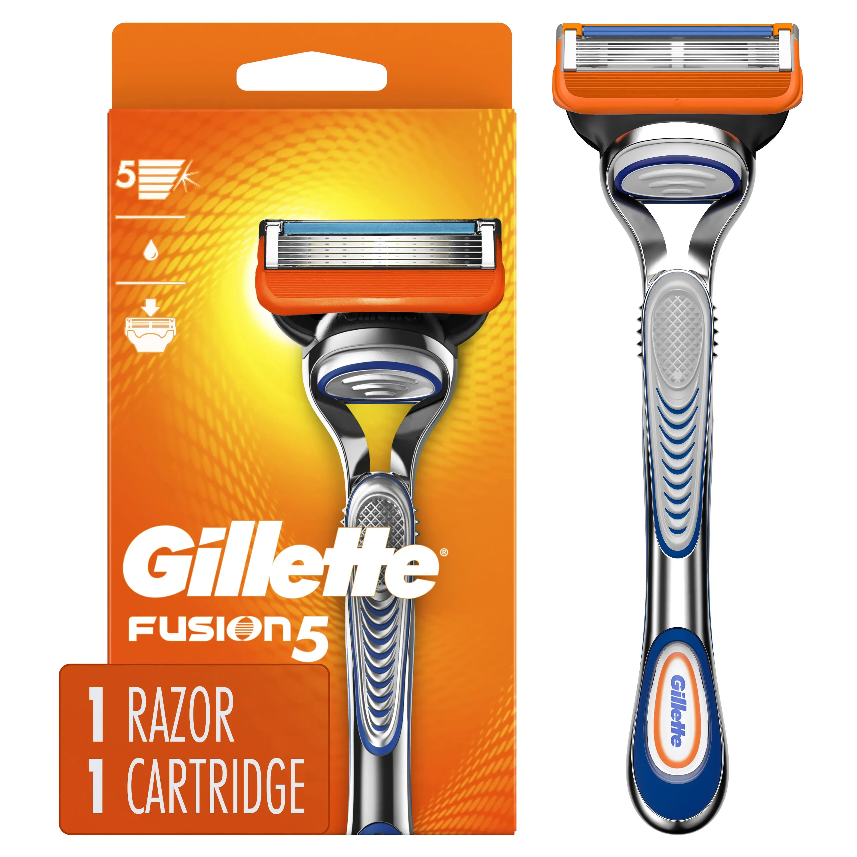 GILLETTE FUSION 5 12-PACK CARTRIDGES WITH PRECISION TRIMMER (NEW SEALED PACKAGE)