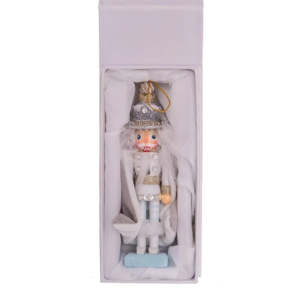 Kurt Adler Wood Ornament for Christmas Tree, Swarovski King Nutcracker