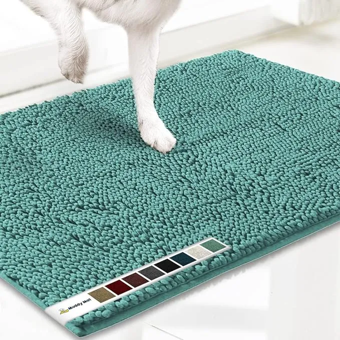 Muddy Mat Shown ON TV Highly Absorbent Microfiber Door Mat and Pet Rug Non Slip Thick Washable Area and Bath Mat Soft Chenille for Kitchen Bathroom