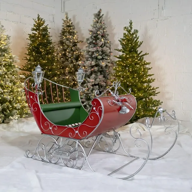 Life-Size Christmas Outdoor Victorian Santa Sleigh, Commercial Christmas Decoration