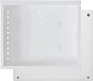 Legrand - OnQ 12 Inch Media Enclosure, Wall Cable Management to Organize All System Devices, Home Networking Panel with 2.5 Inch Openings To Pull Wires Through, Media Box, Glossy White, EN1200