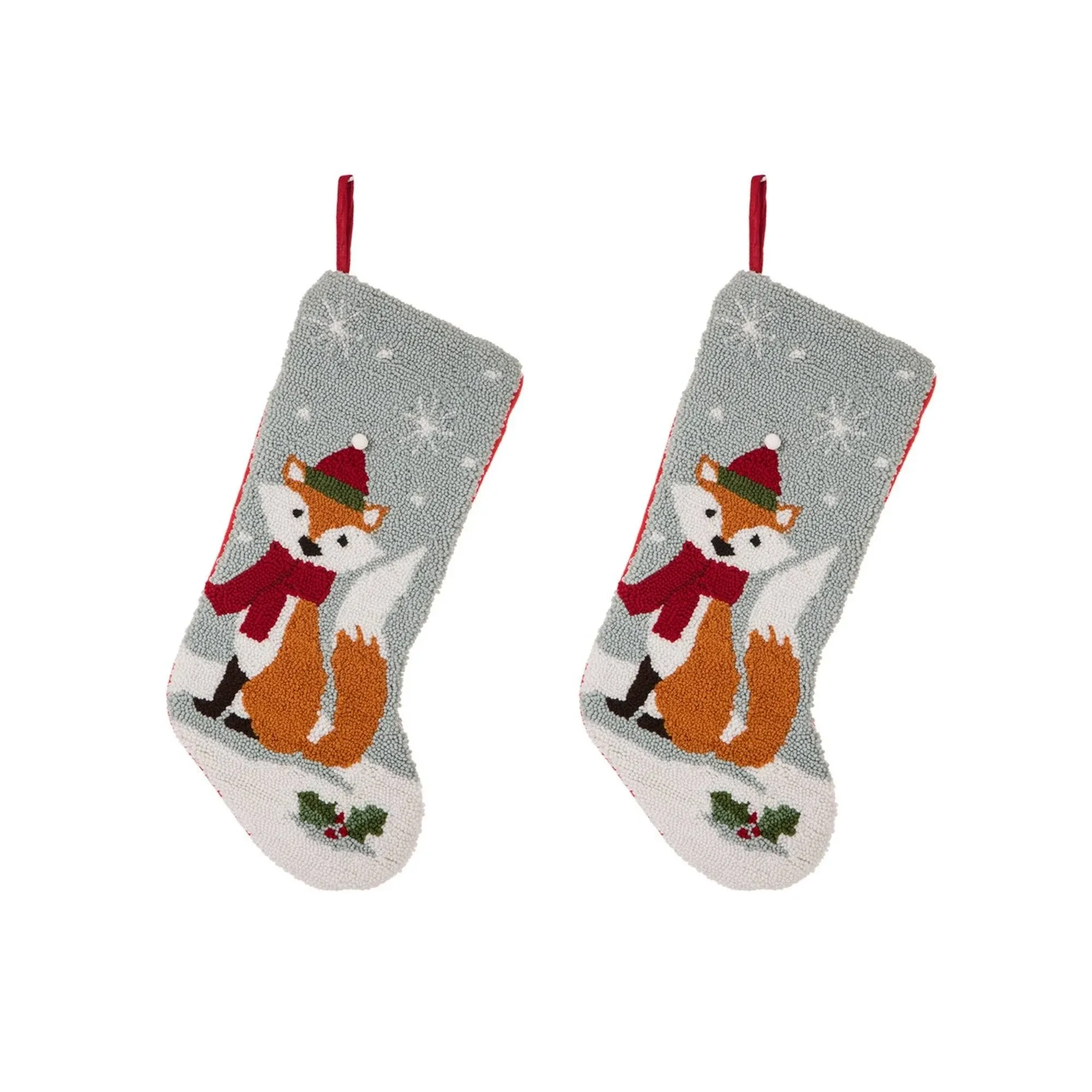 Glitzhome® 20" Fox Christmas Stockings, 2ct.