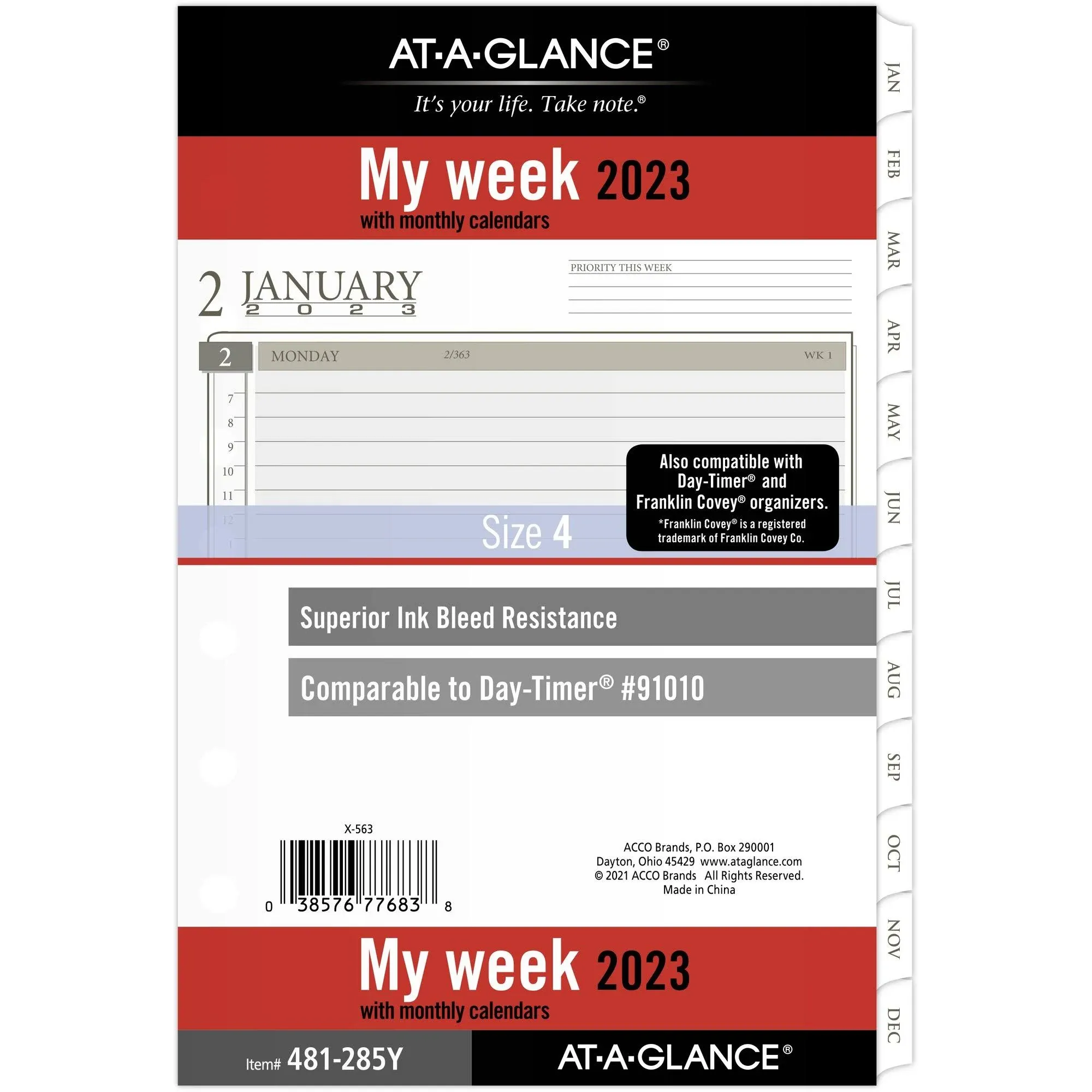 AT-A-GLANCE 2-Page-Per-Week Planner Refills (2025)