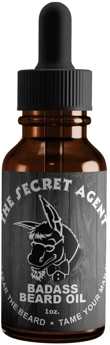 Badass Beard Care Oil For Men - Secret Agent Scent, 1 oz - All 1oz 