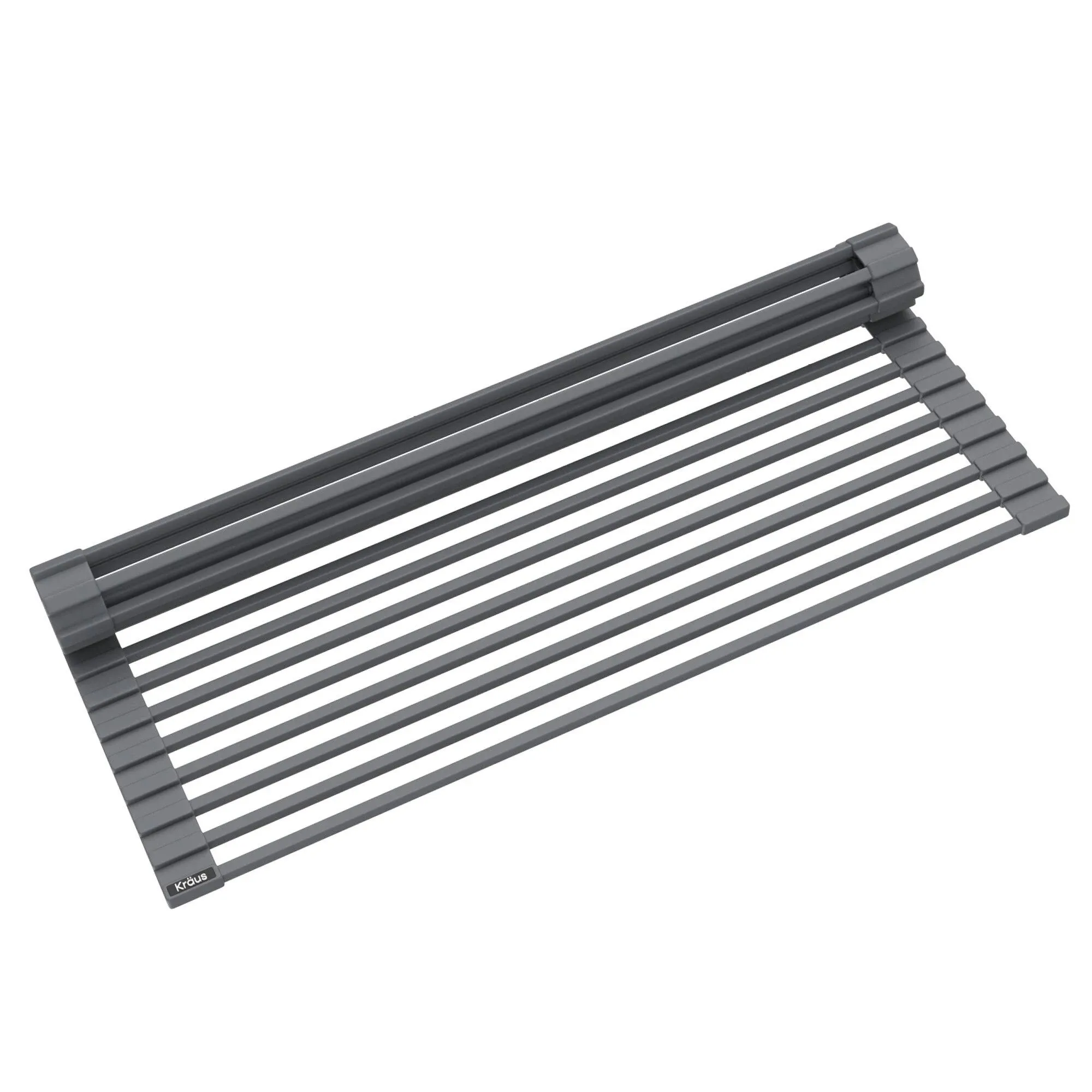 Kraus Multipurpose Over-Sink Roll-Up Dish Drying Rack, Dark Grey