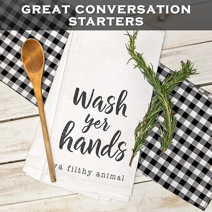 Wash Your Hands Ya Filthy Animal Hand Towel 18x24 Inch Wash Your Hands Towel Kit