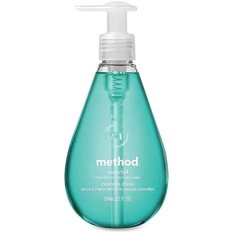 2 Method Waterfall Scent-Naturall<wbr/>y Derived Gel Hand Wash Soap 12 oz Each New