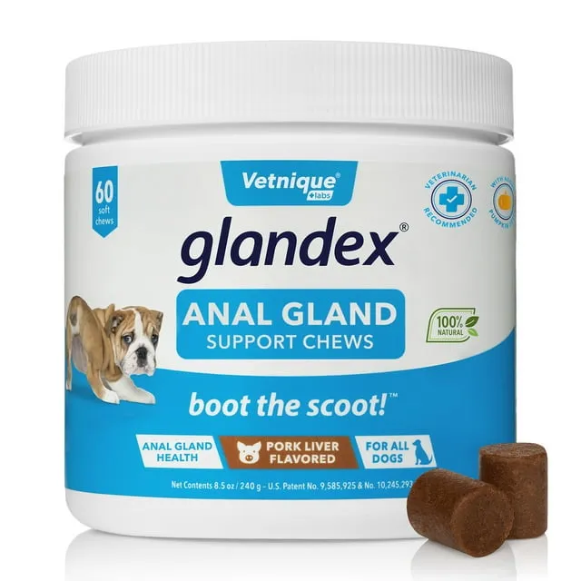 Glandex Anal Gland Soft Chews Supplement for Dogs