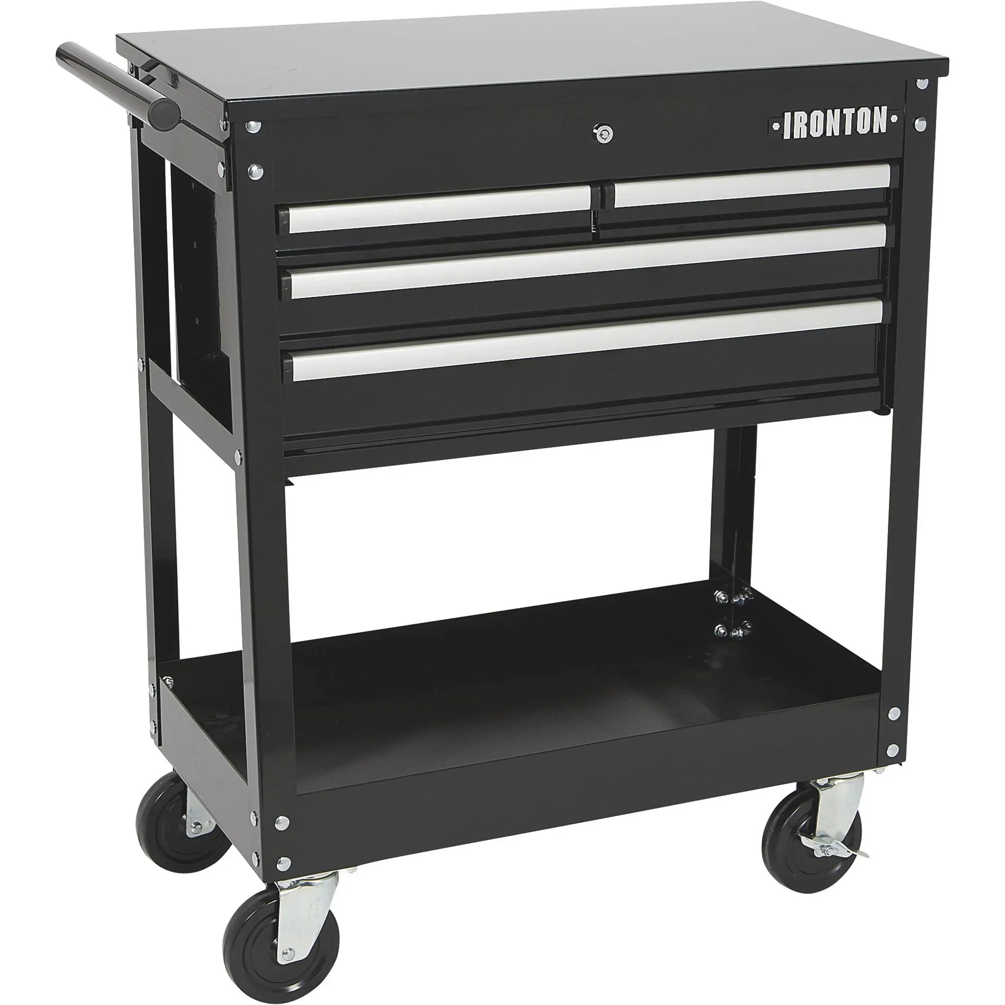 Ironton 30Inch 4-Drawer Tool Cart — 33-7/8Inch L x 17-5/8Inch W x 39-1/8Inch H, 500-Lb. Capacity