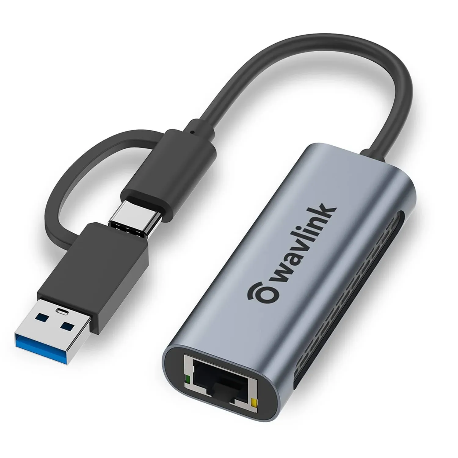 Wavlink USB C to Ethernet Adapter 2.5 Gigabit, 2-in-1 USB to 2.5g Ethernet ...