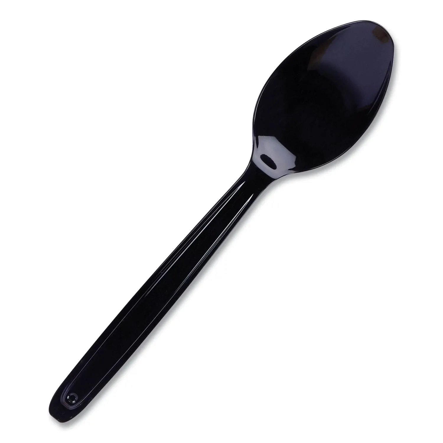 WNA Comet Cutlerease Medium Heavy Weight Black Polystyrene Bulk Teaspoon, 6 inch -- 960 per case