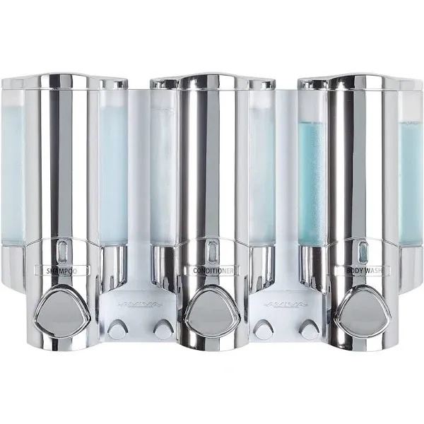 Better Living Products 76345 Aviva Three Chamber Dispenser, Chrome