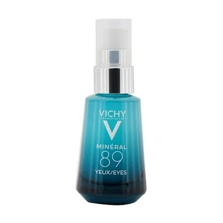 Vichy Mineral 89 Eyes Serum with Caffeine and Hyaluronic Acid, Moisturizing Under Eye Cream Gel to Smooth Fine Lines and Hydrate Eye Area, Suitable for Sensitive Skin & Fragrance Free