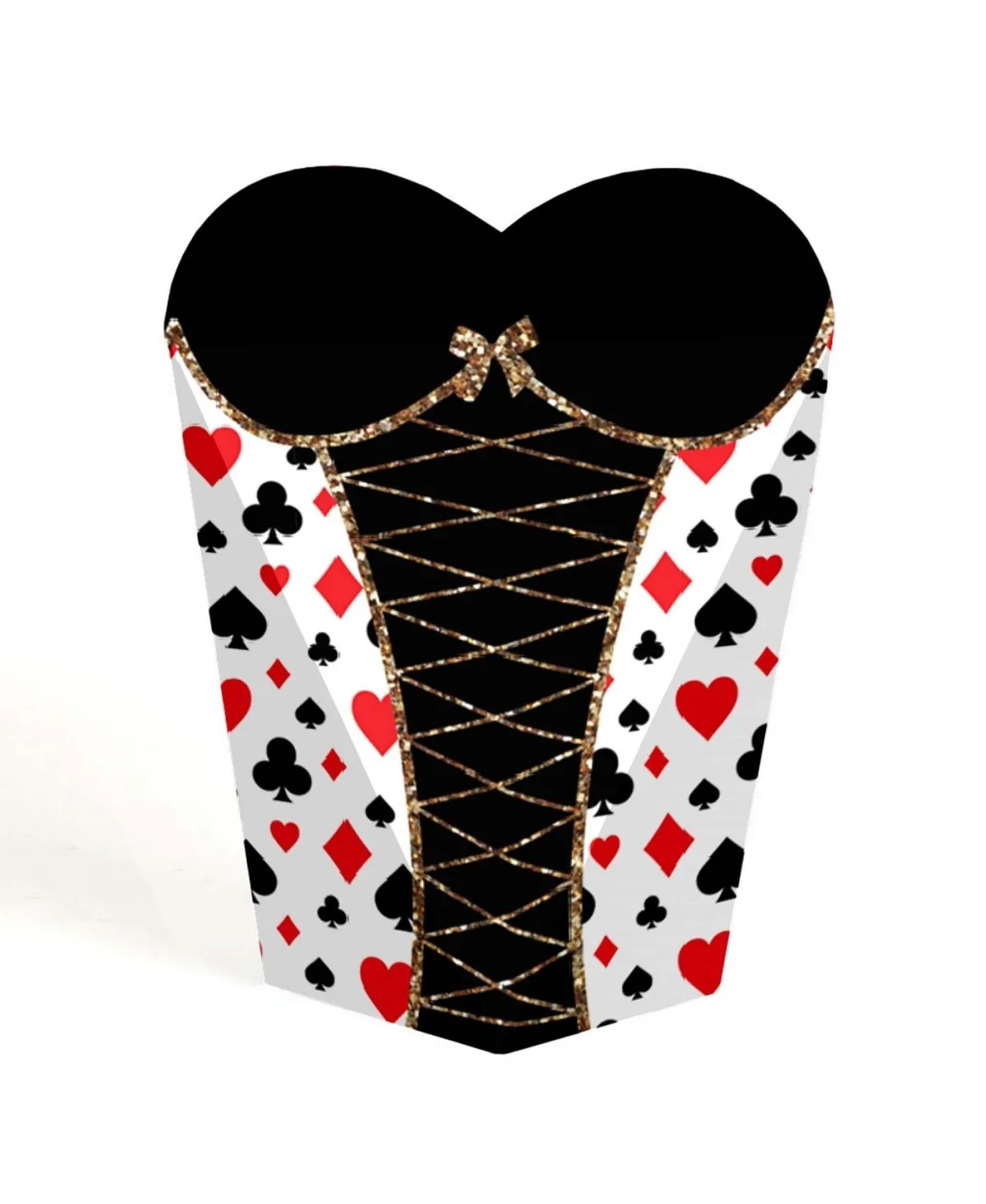 Las Vegas - Casino Party Favors - Gift Heart Shaped Favor Boxes for Women - Set of 12