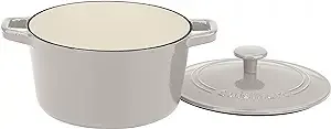 "Chef's Classic Enameled Cast Iron 3- Qt. Round Covered Casserole"