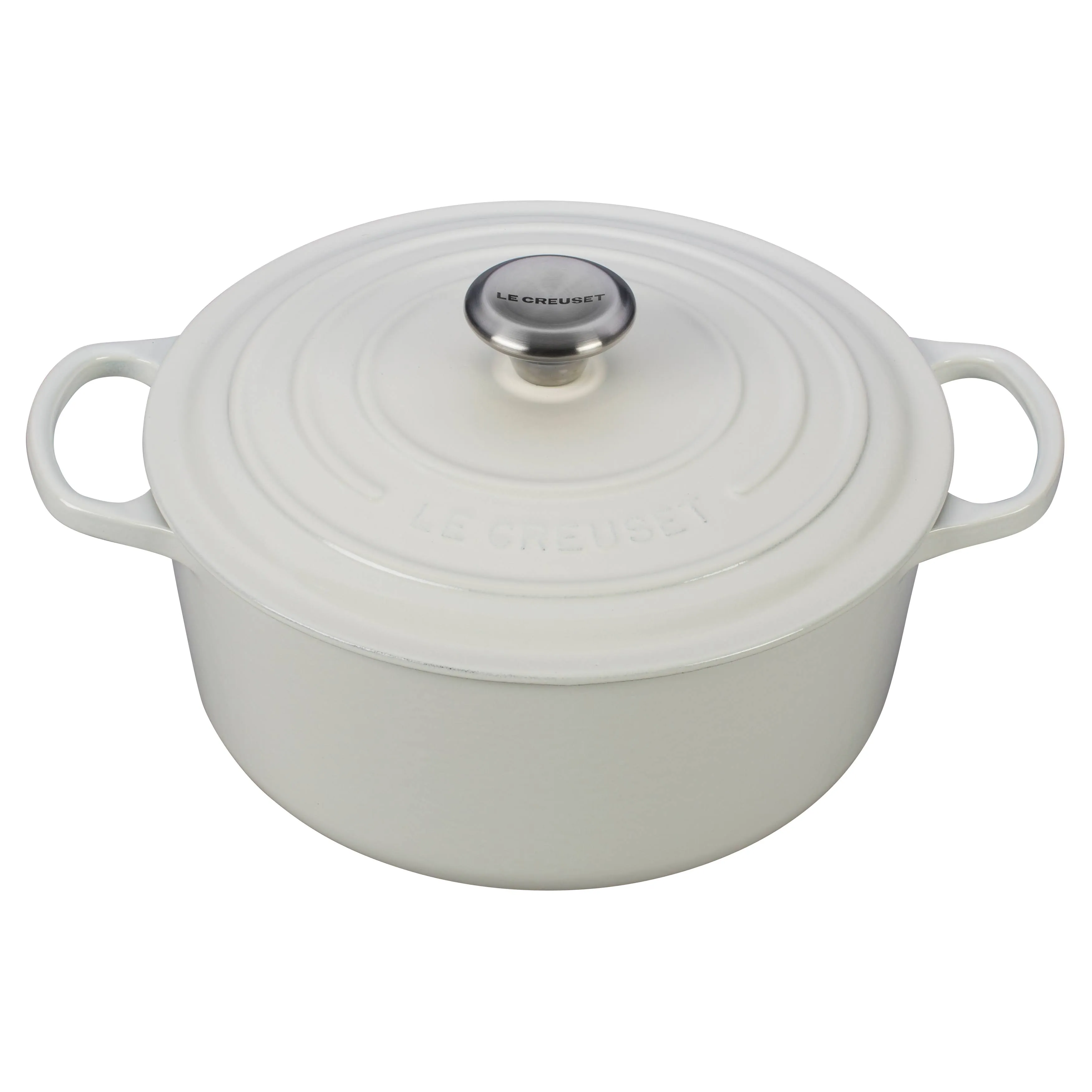 Le Creuset Signature 5.5-Quart Cast Iron Round Dutch Oven - White