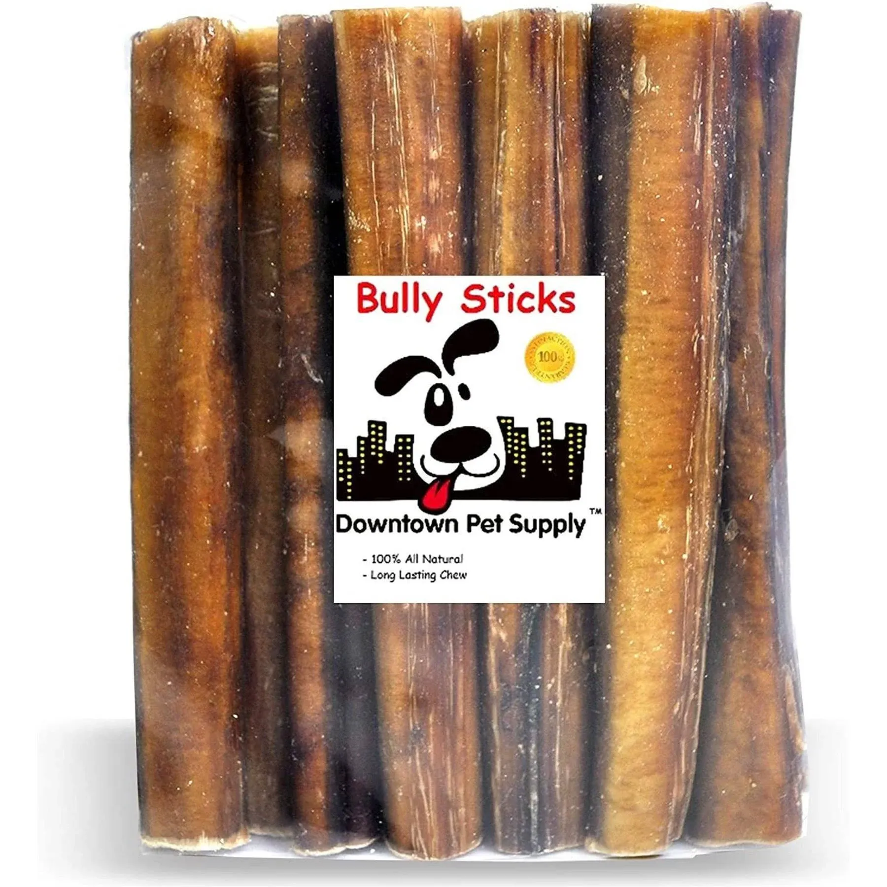 Downtown Pet Supply 6" Jumbo Bully Sticks: 15-Pack