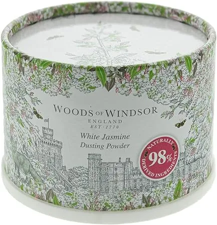 White Jasmine by Woods of Windsor 3.5 oz Body Dusting Powder with Puff