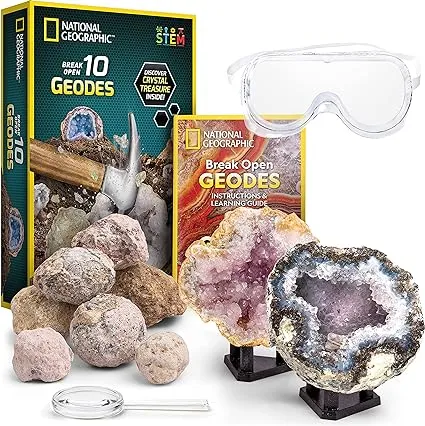 NATIONAL GEOGRAPHIC - Break Open 10 Geodes – TOP QUALITY!