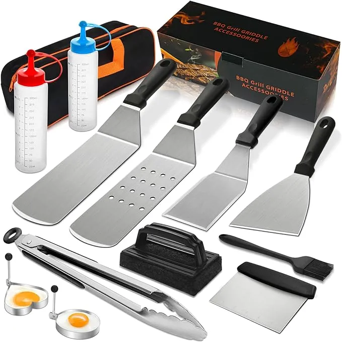 14-Piece Cooking Accessories Kit Flat Top Grill Accessories Set