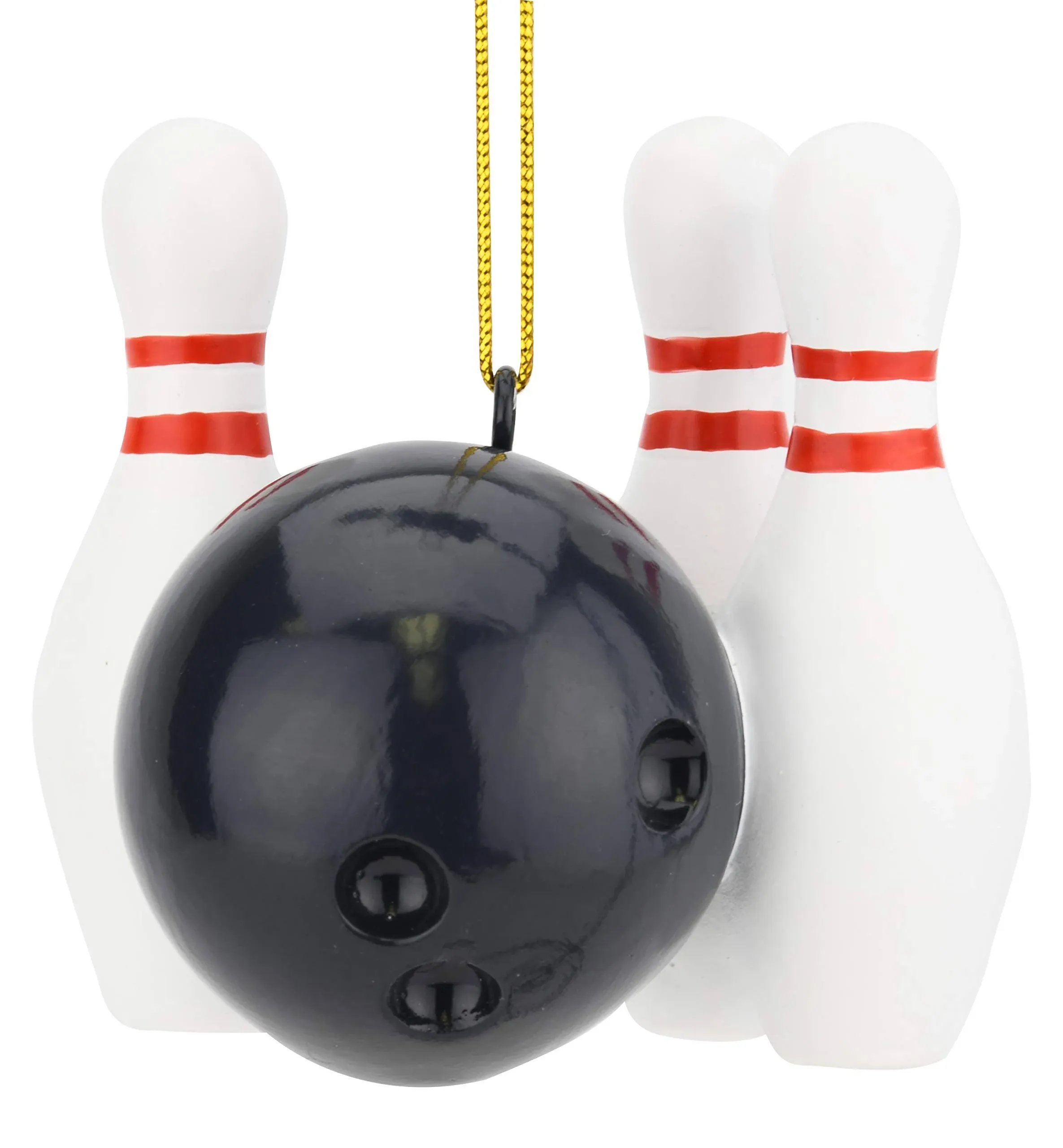 Tree Buddees Bowling Ball and Pins Christmas Ornaments