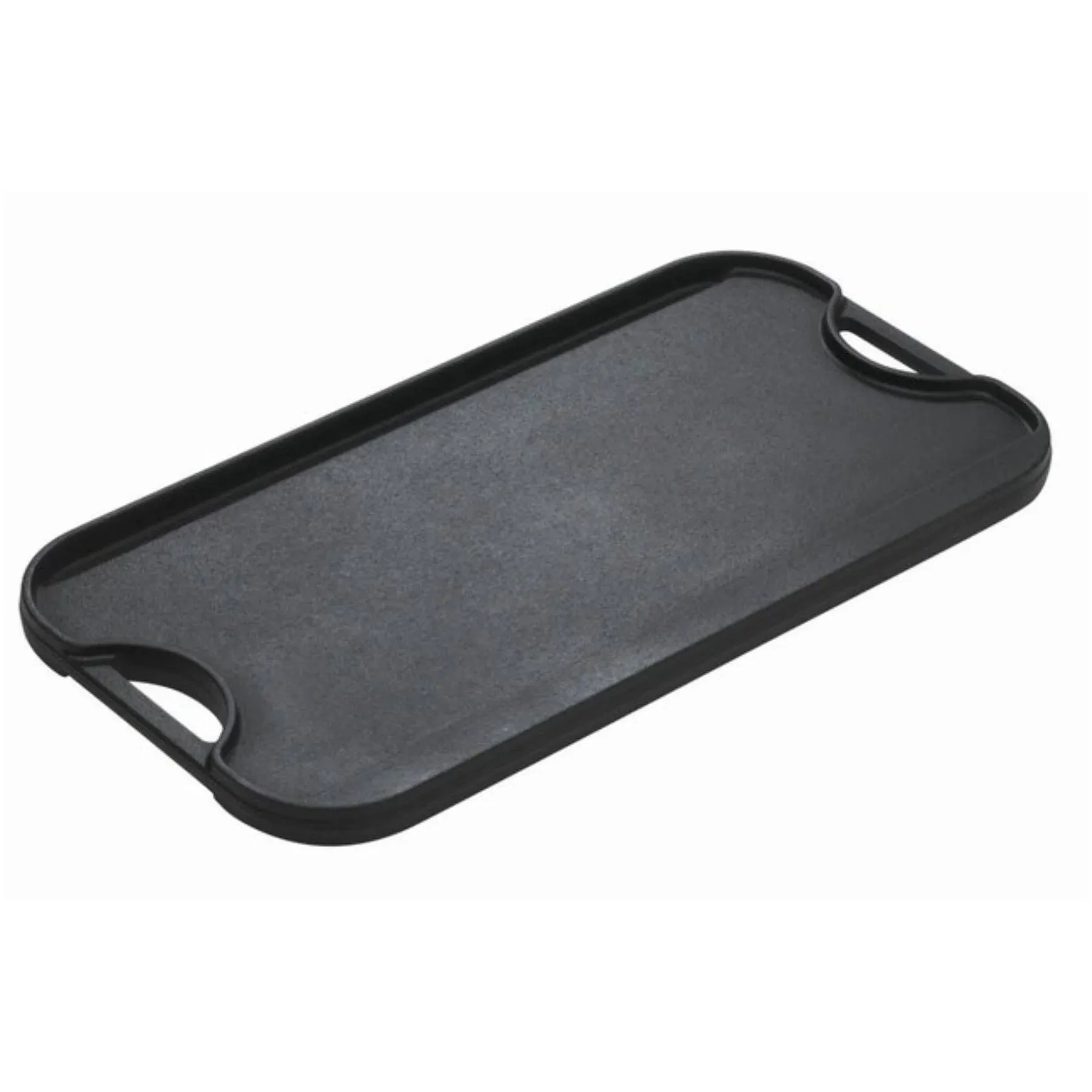 Lodge Logic Cast-Iron Reversible Grill & Griddle, Black