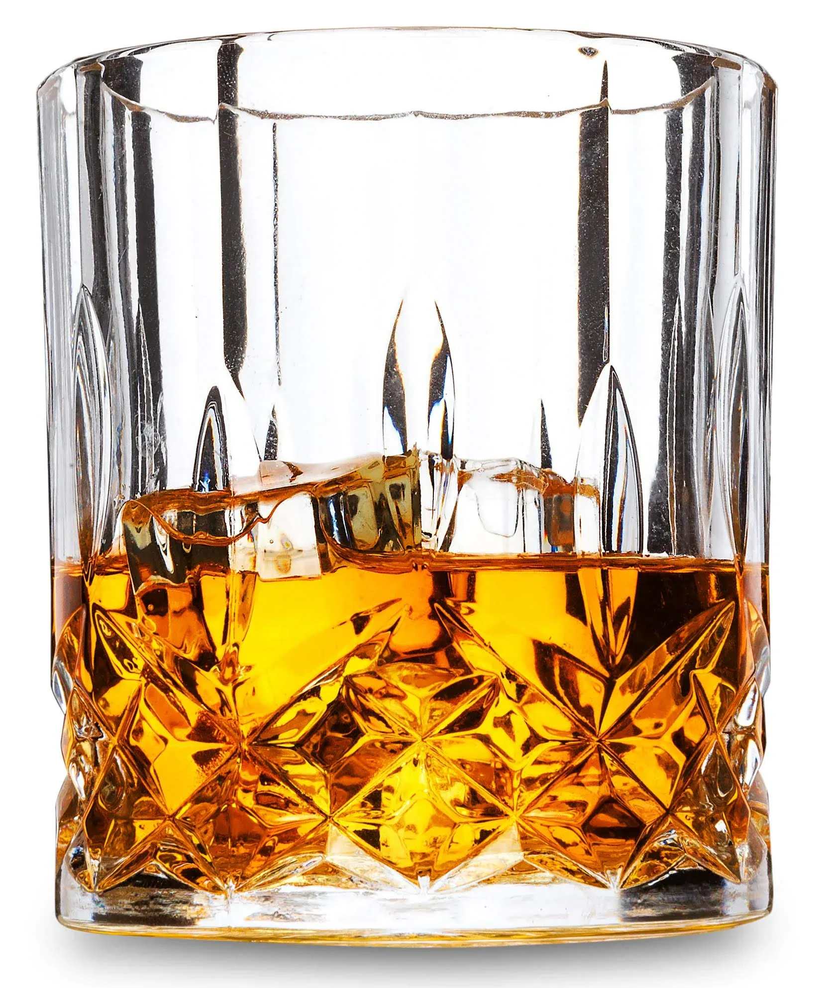 Crystal Whiskey Glass, Premium Old Fashioned Glasses Gift Set of 4. Rocks Tumbler for Drinking Bourbon Cocktail Scotch Whisky 10oz