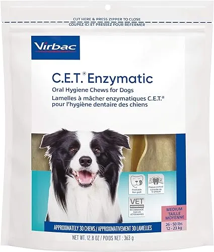 Virbac C.E.T. Enzymatic Dental Chews for Medium Dogs