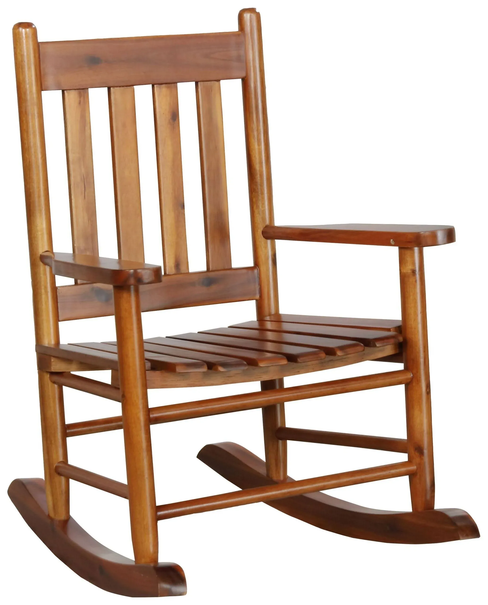 Coaster Annie Slat Back Youth Golden Brown Rocking Chair