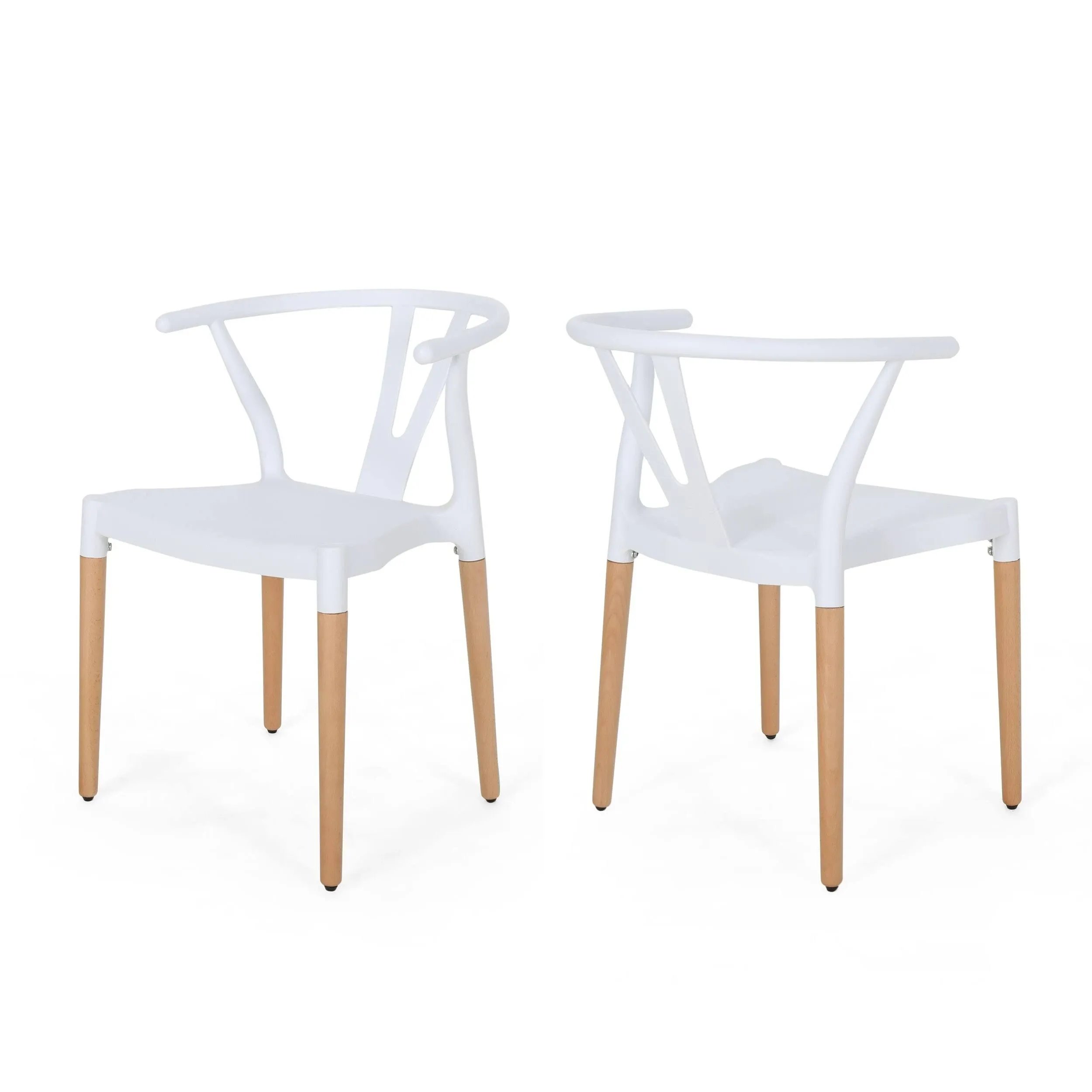 Set of 2 Mountfair Modern Dining Chairs White - Christopher Knight Home