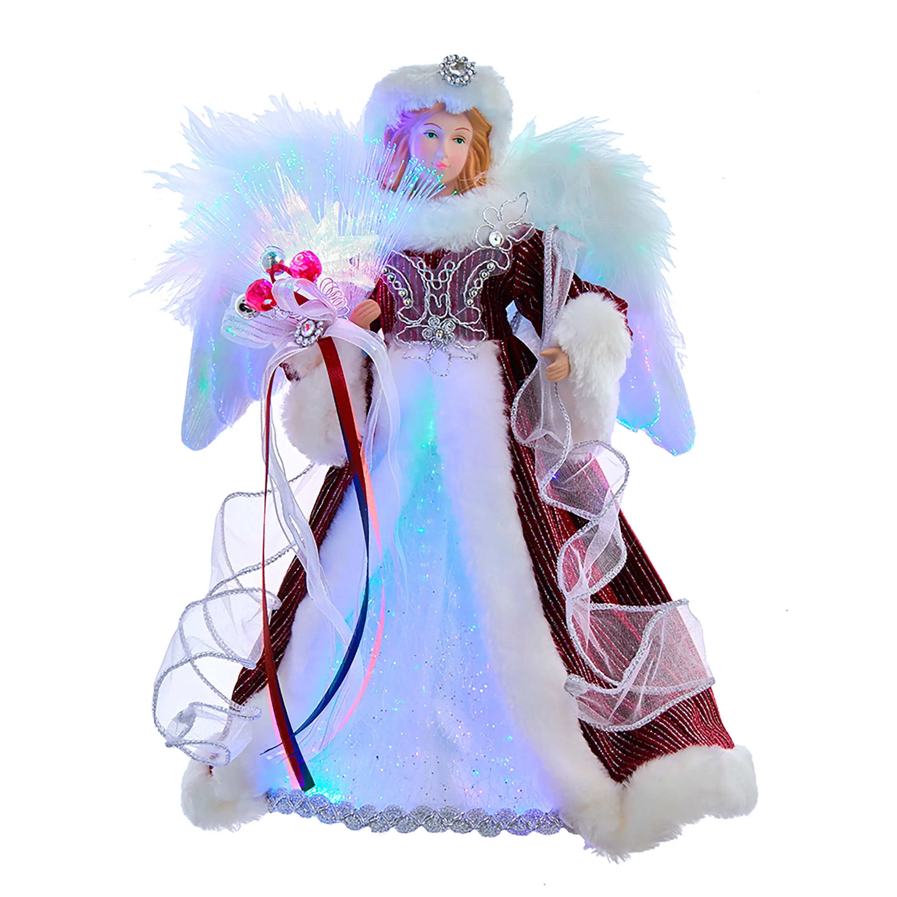 Angel Tree Topper with Fiberoptic LED Lights Kurt Adler