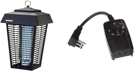 Flowtron Bug Zapper, Mosquito Zapper with 1-1/2 Acre of Coverage, 80W Bulb & 5600V Killing Grid