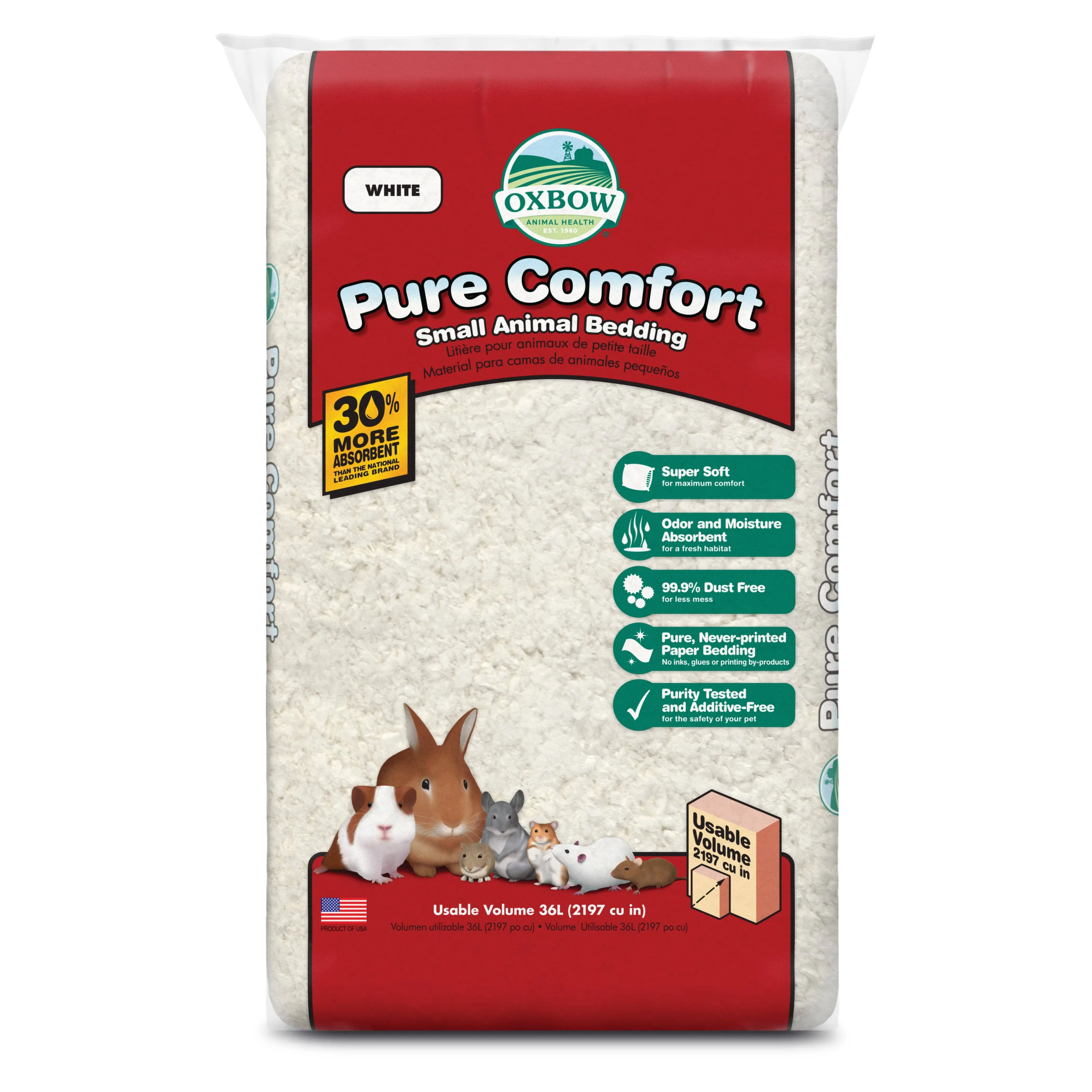 Oxbow Pure Comfort Small Animal Bedding, White