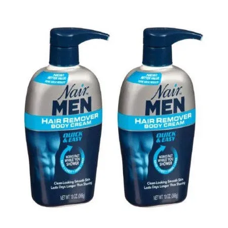 2 Pack - Nair Men Hair Removal Body Cream 13 oz (368 g) Each