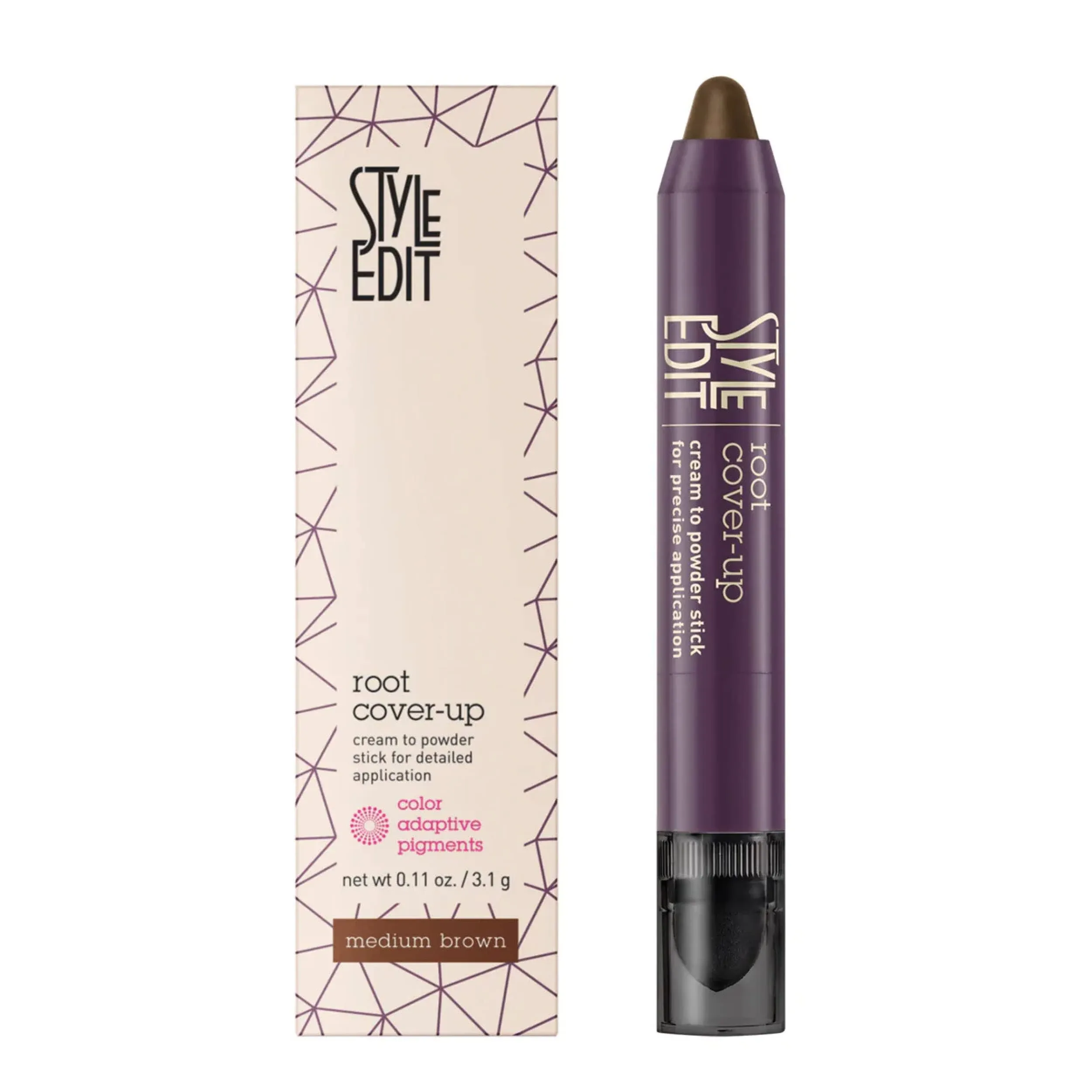 Style Edit Root Cover-Up Cream to Powder Stick - Medium Brown