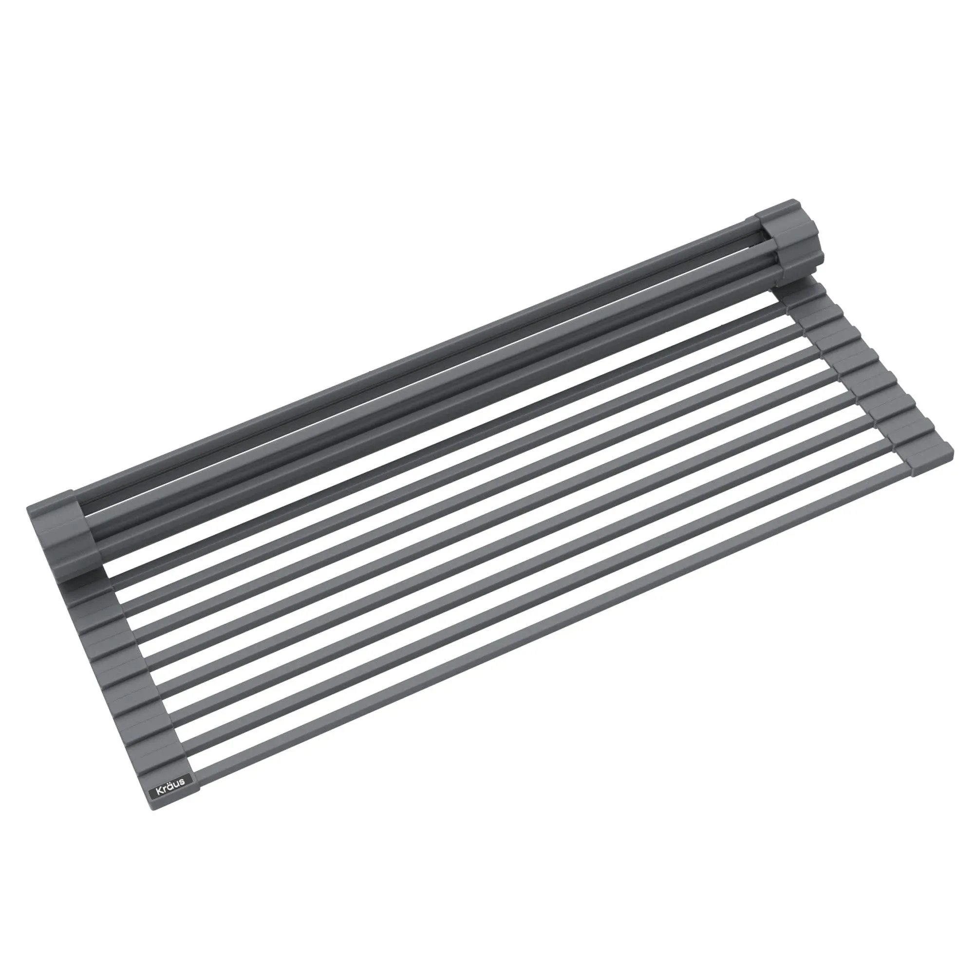 Kraus Multipurpose Over-Sink Roll-Up Dish Drying Rack - Dark Grey