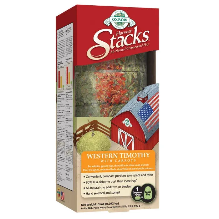 Oxbow Animal Health® Harvest Stacks Western Timothy with Carrots 35 Oz