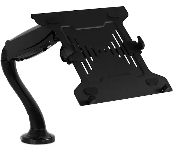 Mount-It! Laptop Desk Mount Arm with Gas Spring | Full Motion Adjustable Laptop Arm Mount for 11-17 Inch Laptops | Ergonomic Laptop Desk Stand with Clamp, Grommet Base, and 22 lbs Capacity