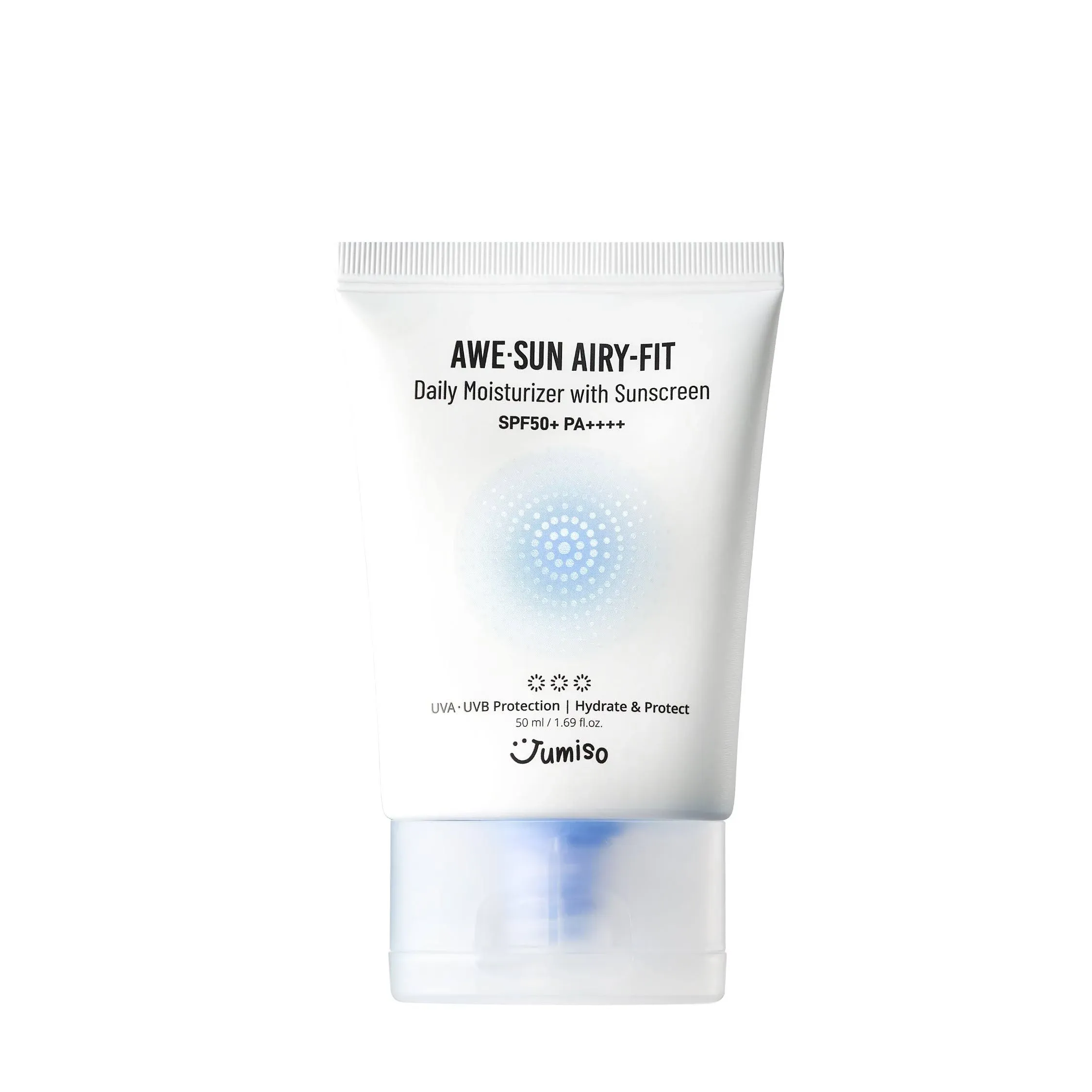 Jumiso AWE-SUN Daily Moisturizer with Sunscreen SPF50+ PA++++ | Hydrating Sunscreen for All Skin Types | Quick Absorption, No Whitecast, Moisturizing | Fragrance-free, Cruelty-free | 1.69 fl.oz / 50ml