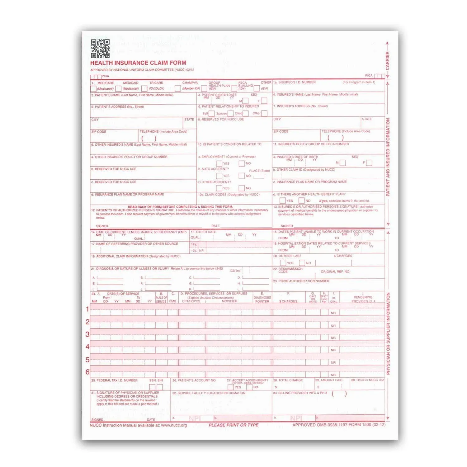 CMS 1500 Claim Forms