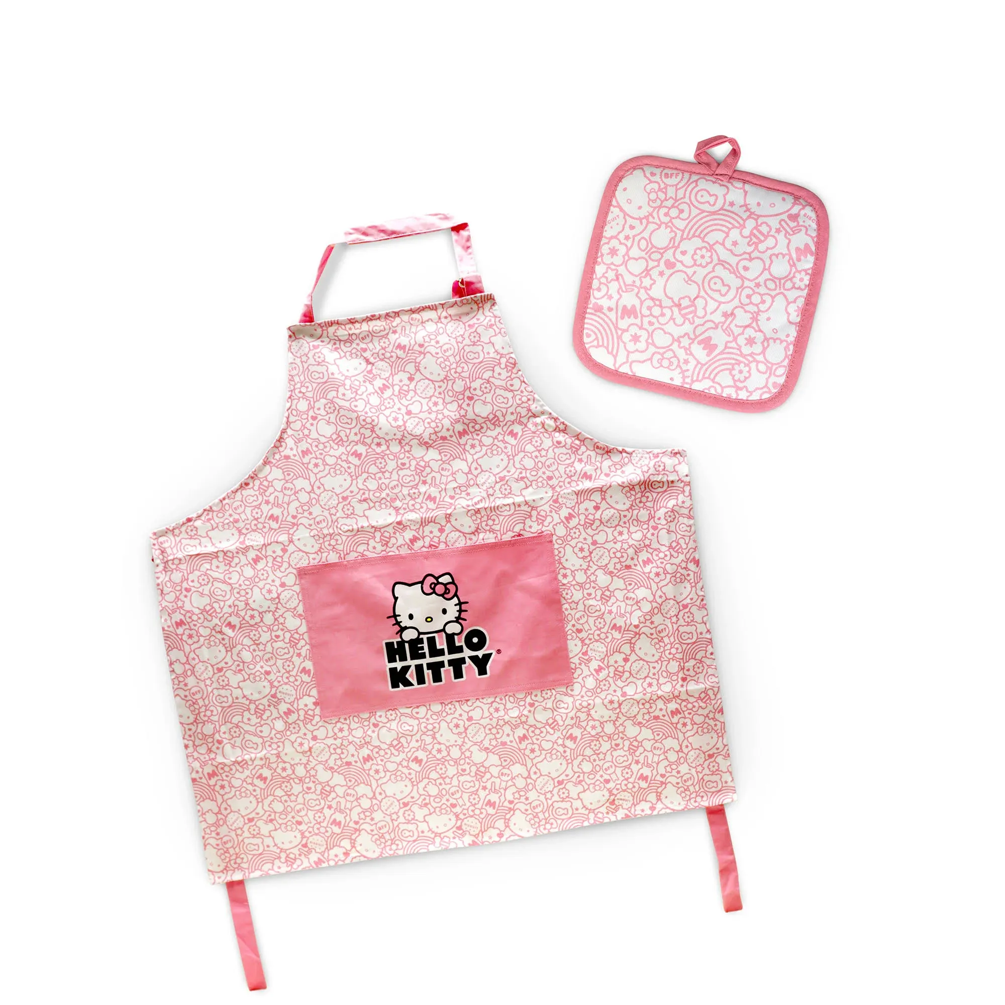 Handstand Kitchen Hello Kitty Adult Apron and Potholder Set