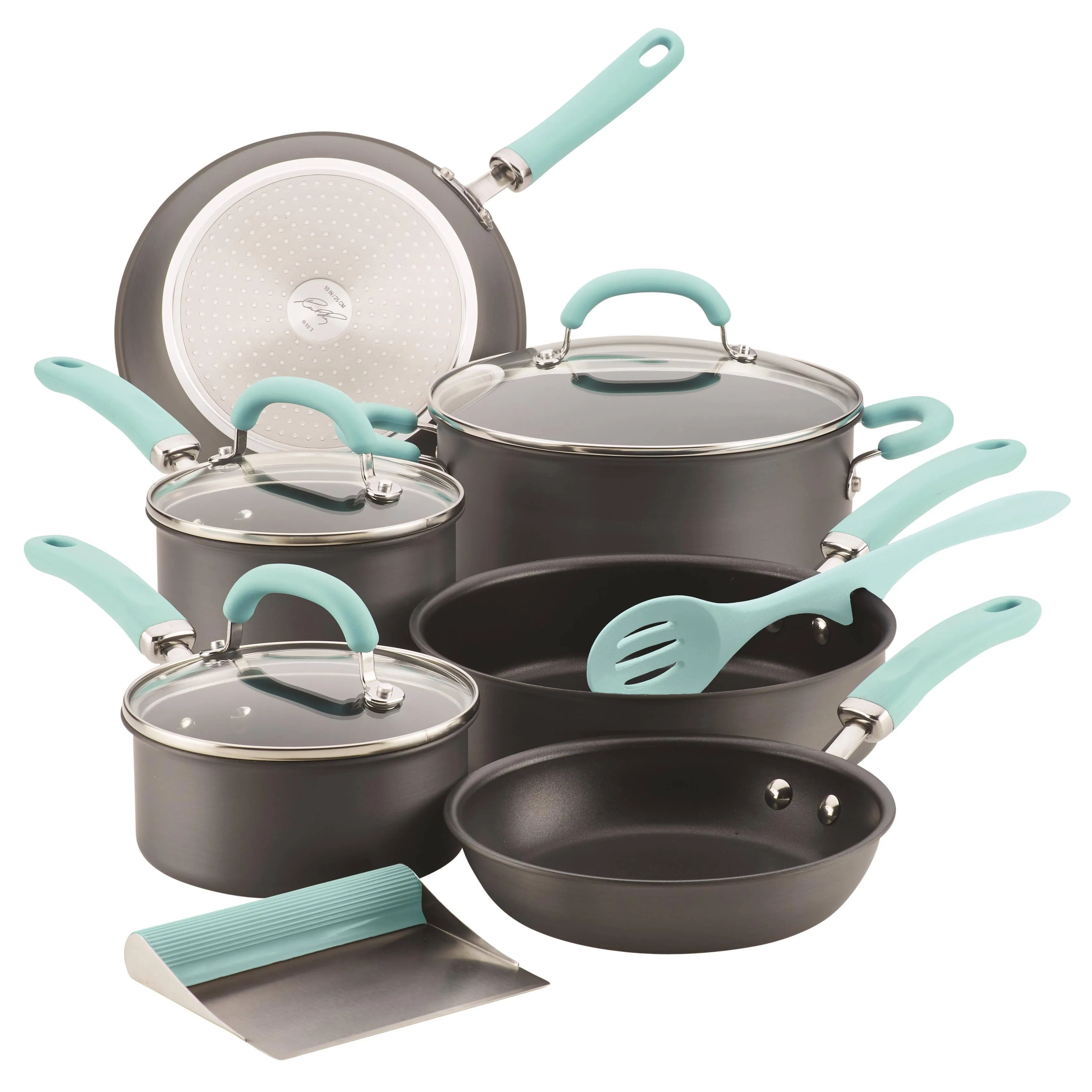 Rachael Ray Create Delicious Hard Anodized 11-Pc. Cookware Set, One Size, Gray