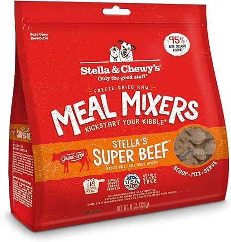 Stella & Chewy's Freeze Dried Super Beef Meal Mixers Dog Food - 8 oz.