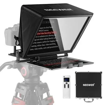 NEEWER Teleprompter X14 with RT-110 Remote &amp; APP Control with iPad Android Tablet, Smartphone